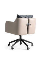 Papillonne Bej Tekerlekli Sırt Detaylı Ofis Sandalyesi