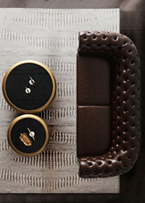 Mozart Kahverengi Deri Chester Kanepe