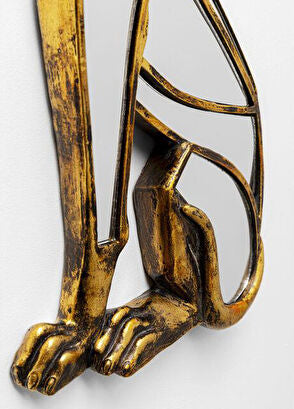 Dog Altın Rengi Dekoratif Duvar Aynası