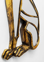 Dog Altın Rengi Dekoratif Duvar Aynası