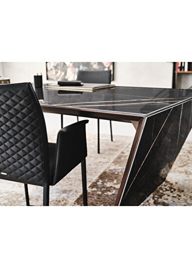 Nasdaq Sahara Noir Desenli Seramik Ofis Masası