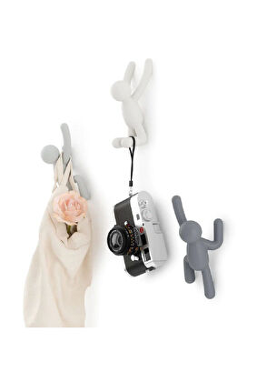 Buddy Beyaz Gri̇ Antrasi̇t Duvar Kancaları