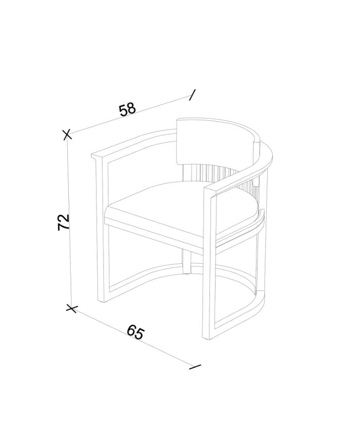 DOCIA HONEYLINE BLACK YEMEK ODASI SANDALYE