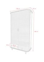 Francesco Masif Ahşap Bej Gardırop