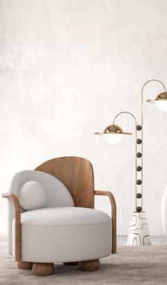 MODULA AHŞAP TOP YASTIKLI BERJER