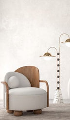 MODULA AHŞAP TOP YASTIKLI BERJER