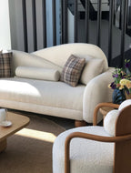 MODULA AHŞAP TOP YASTIKLI BERJER