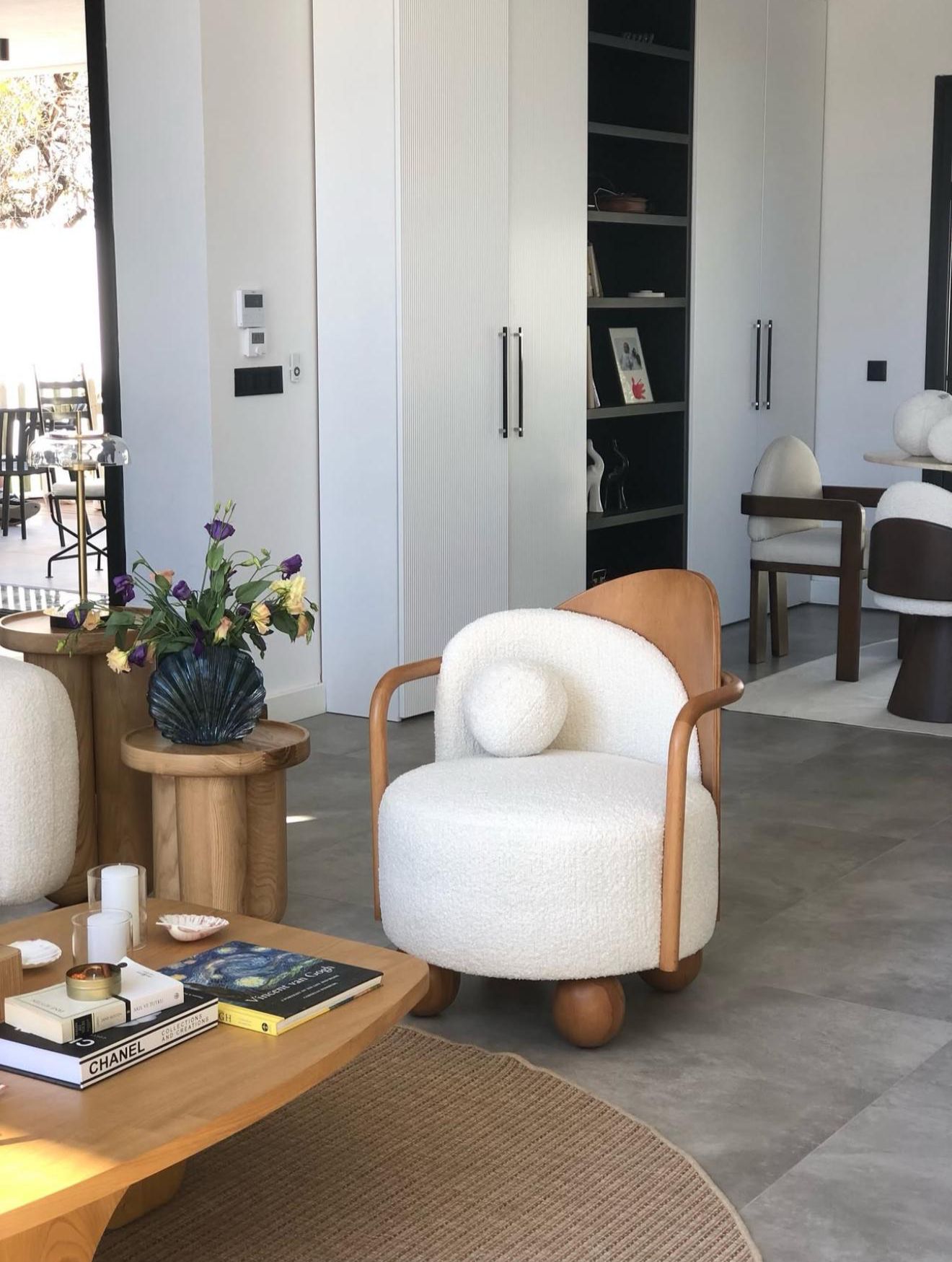 MODULA AHŞAP TOP YASTIKLI BERJER