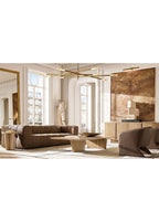 Glow Naturel Meşe Ahşap Dört Kapaklı Konsol