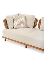 Avend Ekru Uzanmalı Bahçe Köşe Kanepesi