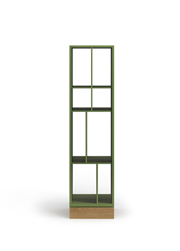 Cabin Dönebilen Yeşil Lake Çok Bölmeli Kitaplık 32 x 108 cm