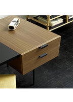 Tanis Walnut Black Fenix Çelik Çalışma Masası 130x74 cm