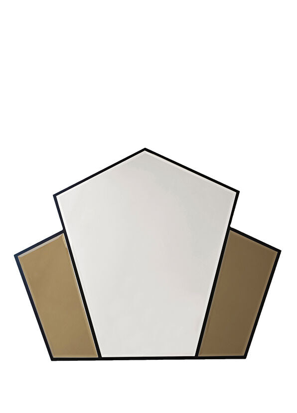 Selfish Bizoteli Bronz Detaylı Siyah Konsol Aynası