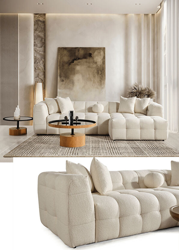 Nammos Comfort Bej Teddy Köşe Takımı