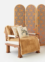 Rattan Detaylı Ceviz Lounge Tekli Koltuk