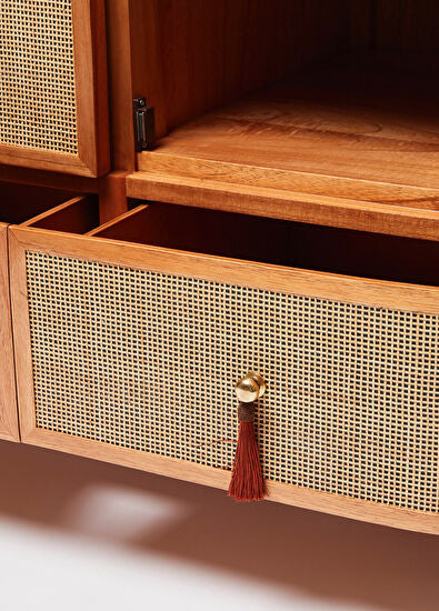 Francesco Masif Ahşap Bej Gardırop