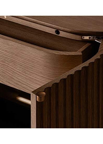 Claire Kahverengi Meşe Ahşap Bar Konsolu