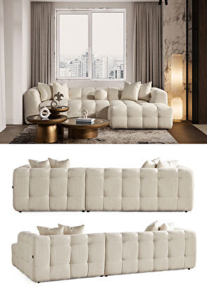 Nammos Comfort Bej Teddy Köşe Takımı