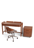 Demce Açık Ceviz Ahşap Çalışma Masa Sandalyesi ve Konsol Takımı