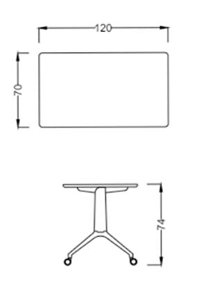 Louis Siyah Katlanır Çalışma Masası