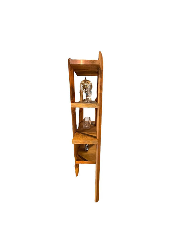 Alien Bronz Detaylı Ceviz Kitaplık