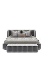 Fly Gri Kumaş Yatak Ünitesi 160 cm