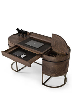 Aria Kahverengi Masif Ceviz Çalışma Masası