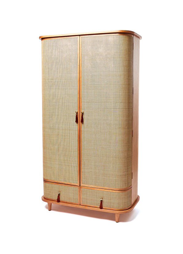 Francesco Masif Ahşap Bej Gardırop