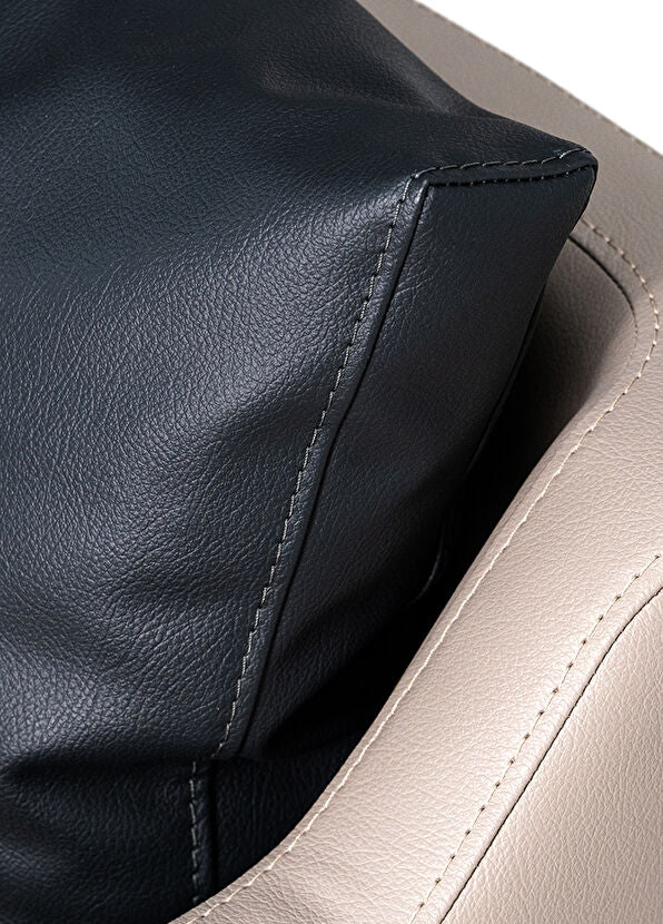 Papillonne Bej Tekerlekli Sırt Detaylı Ofis Sandalyesi