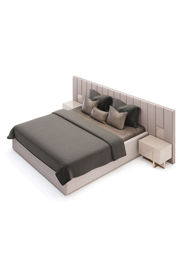Style Bej Yatak Ünitesi 180 cm