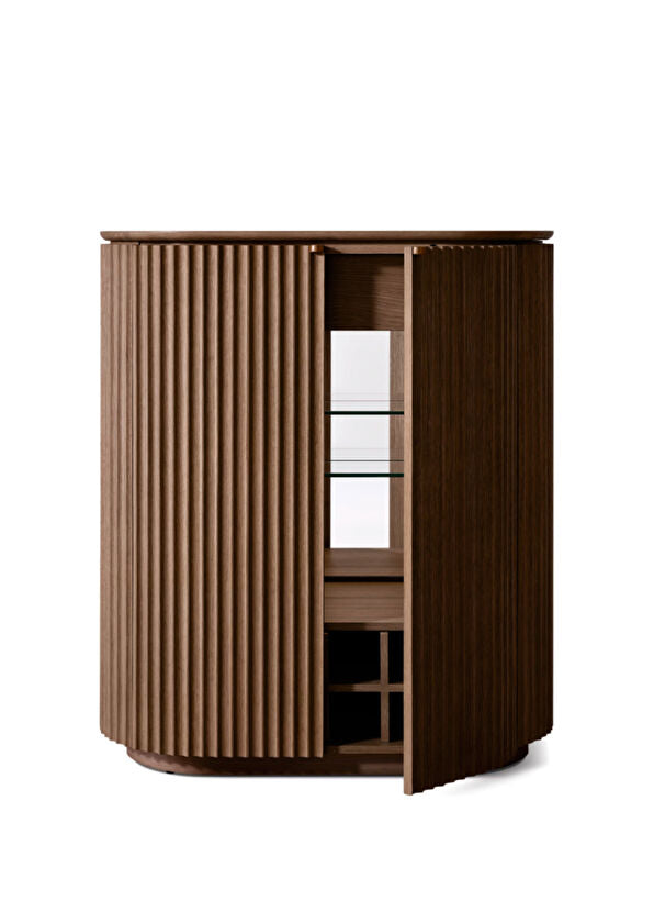 Claire Kahverengi Meşe Ahşap Bar Konsolu