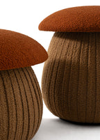 Smurf Turuncu Peluş Döşemeli Mantar Puf