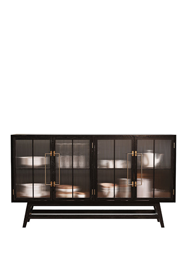 Büfet Nervürlü Meşe Büfe