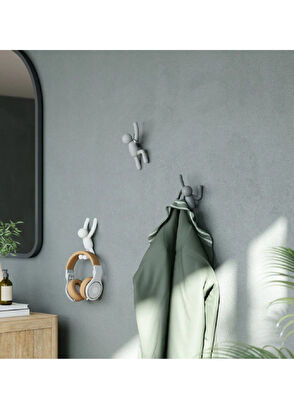 Buddy Beyaz Gri̇ Antrasi̇t Duvar Kancaları